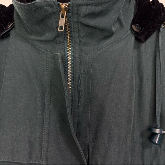 Westbound Women's Large Green Coat Lined Hooded Zip Button Winter FLAW - Picture 2 of 12